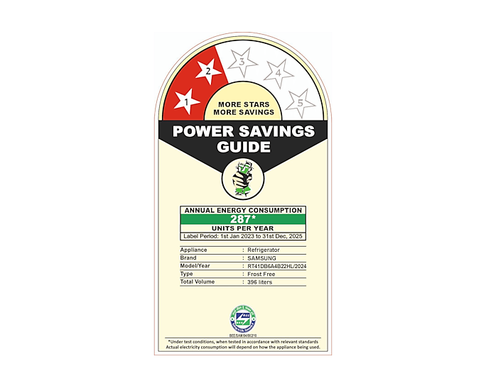 Samsung 396L Bespoke AI Convertible Double Door Refrigerator, Clean Black