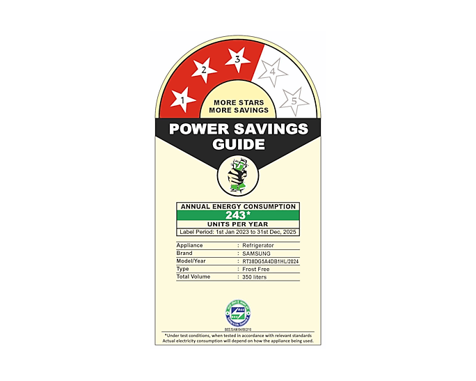 Samsung Bespoke AI 350L Double Door Refrigerator: Smart Convertible Twin Cooling, Black DOI