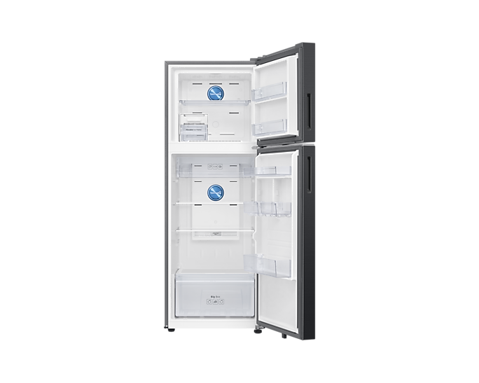 Samsung 330L Bespoke AI Double Door Refrigerator: Twin Cooling Plus, Black Matt