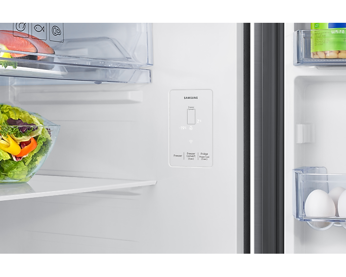 Samsung 396L Bespoke AI Double Door Refrigerator with SmartThings Elegant Inox