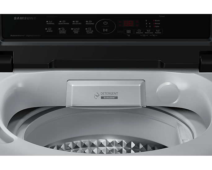 Samsung 7kg Ecobubble Digital Inverter Top Load Washing Machine, Gray WA70BG4441BYTL