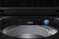Samsung WA80F08S2BTL 8Kg Top Load Washing Machine Black Caviar - Top View (Lid Open)
