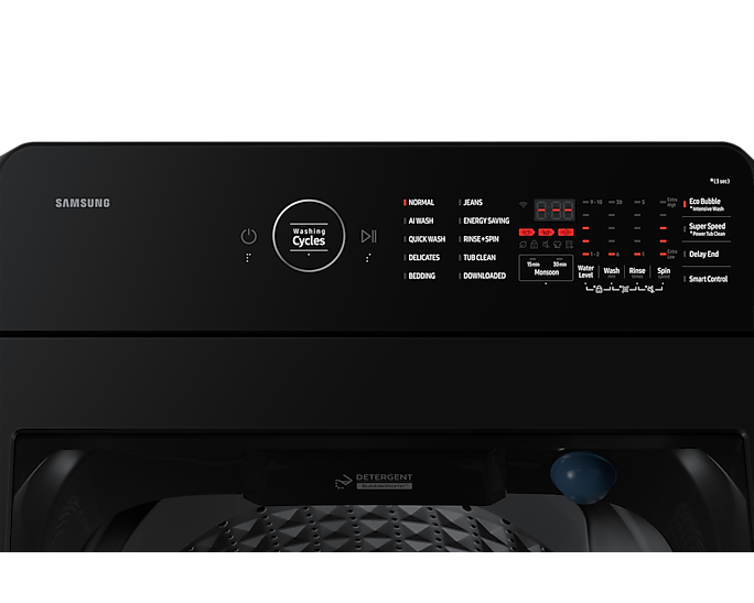 Samsung 8kg AI Wash Top Load Washer: Ecobubble, Super Speed, Smart Features
