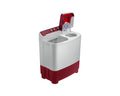 Samsung 8.5 Kg 5 Star Semi-Automatic Top Load Washing Machine with Hexa Storm Pulsator + Magic Mixer Light Gray with Red Base (WT85B4200RR/TL)