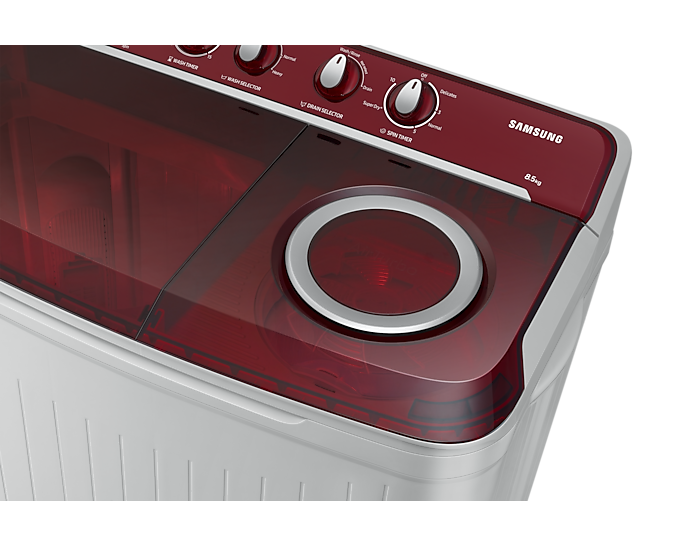 Samsung 8.5kg Semi-Automatic Twin Washer: 5-Star Energy, Hexa Storm Pulsator