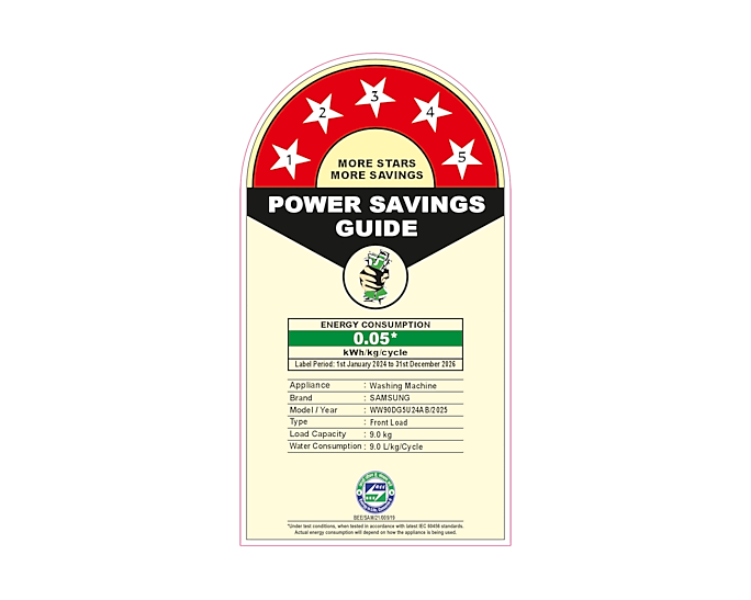 Samsung 9.0 kg Front Load Washing Machine with AI Ecobubble & Hygiene Steam