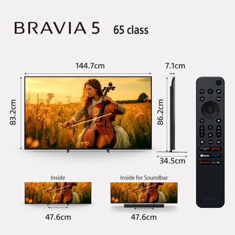Sony 65-inch Bravia 5 Mini LED AI Smart Google TV