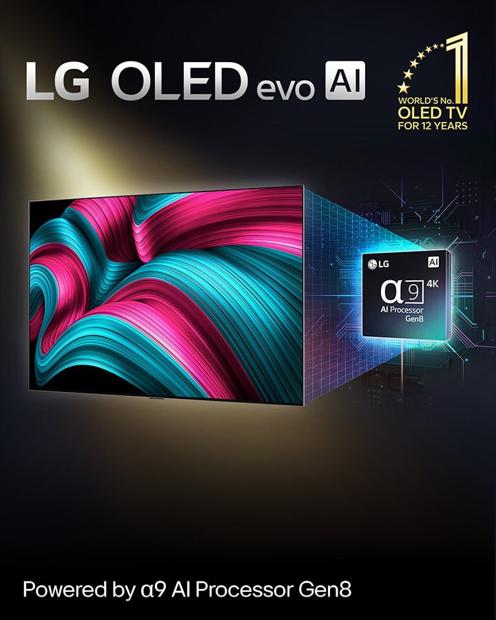 LG 48-inch OLED evo C5 4K Smart TV with α9 AI Gen8 Processor