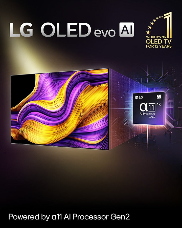 LG 164cm (65 Inch) OLED evo G5 4K Smart TV with α11 AI Processor, 165Hz VRR