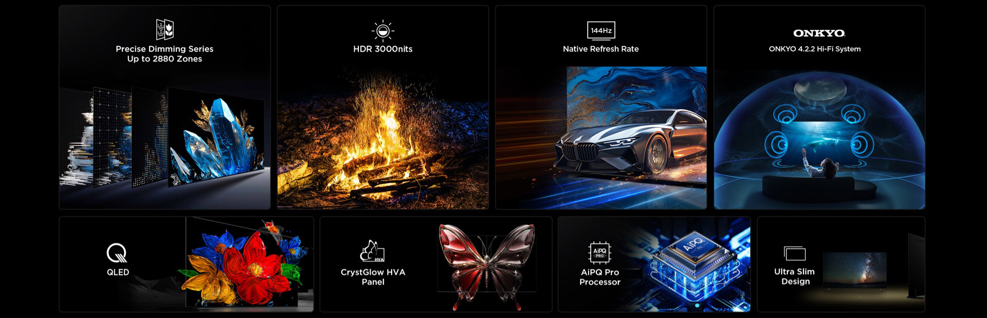 TCL 115-inch QD-MiniLED 4K Smart Google TV: Immersive Home Theatre Experience