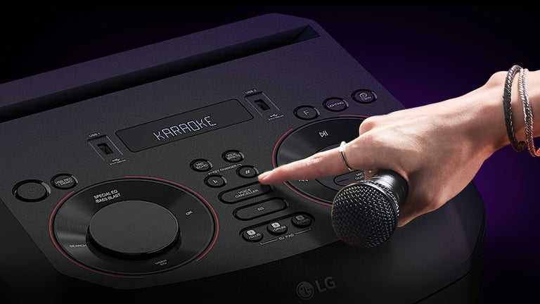 LG XBOOM RNC7 Bluetooth Karaoke Party Speaker: Super Bass, Lighting, DJ App