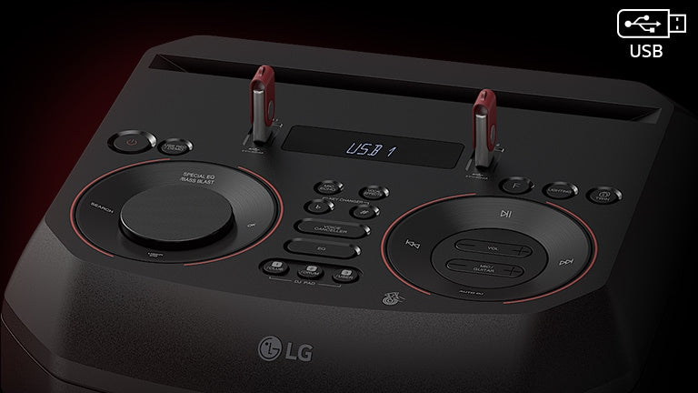 LG XBOOM RNC7 Bluetooth Karaoke Party Speaker: Super Bass, Lighting, DJ App
