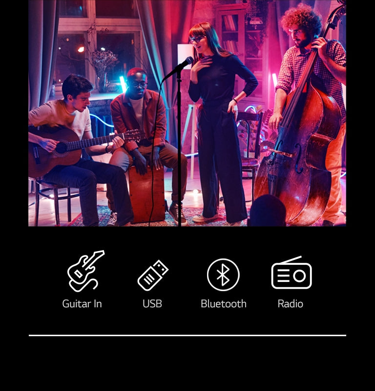 LG XBOOM RNC5 Karaoke Party Speaker: Powerful Bass, DJ App, Party Lights