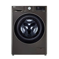 LG FHD1207STB 12/7 kg Washer Dryer Platinum Black — Front View