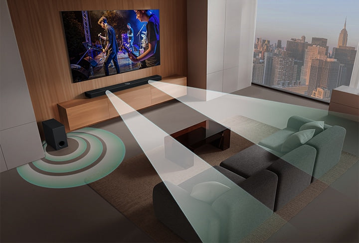 LG S40T 300W 2.1 Ch Soundbar for TV with AI Sound Pro
