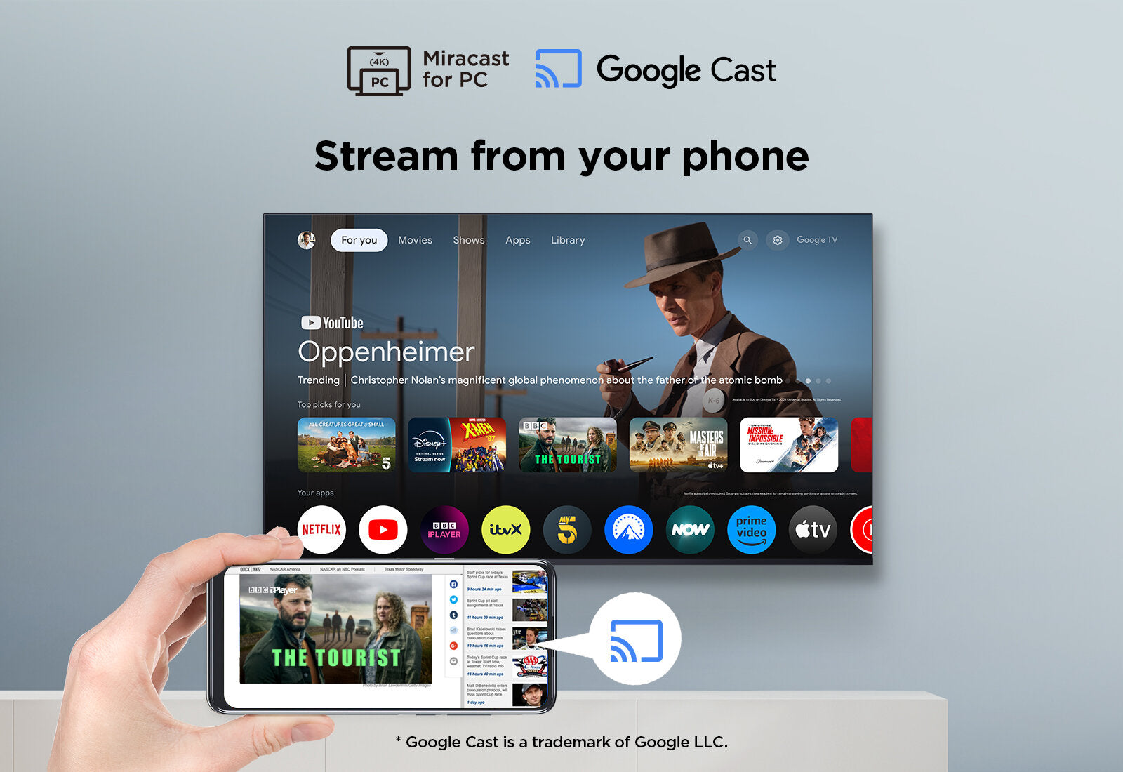 TCL P7K 50-inch QLED 4K HDR Google Smart TV with AiPQ