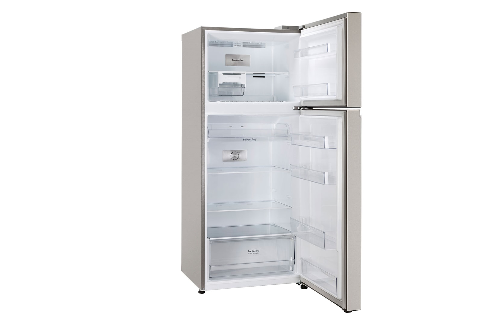 LG 322L Smart Inverter Double Door Refrigerator, Convertible, Urban Steel