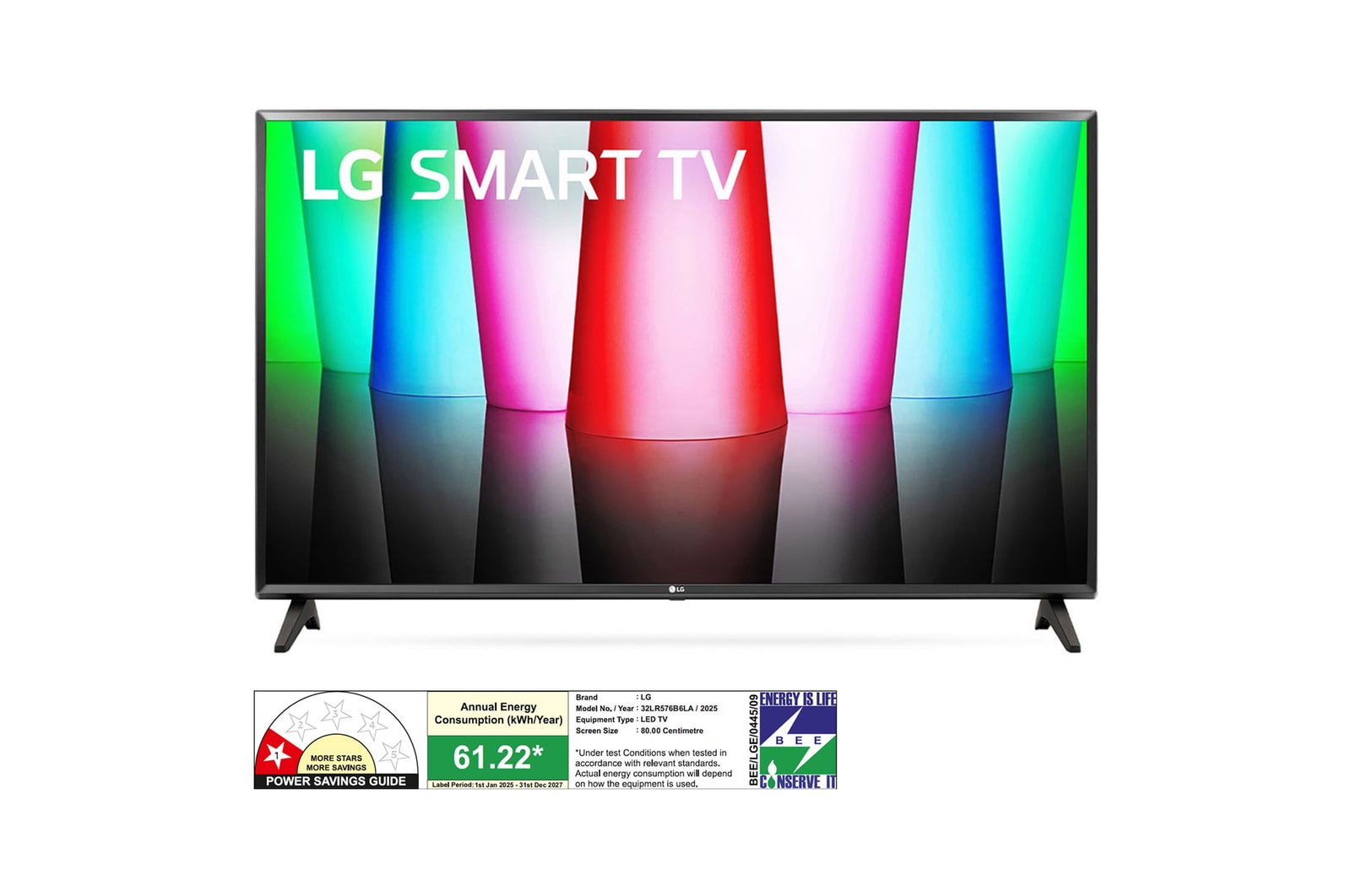 LG 32-inch Smart HD TV: α5 Gen6 AI, Active HDR, AI Sound
