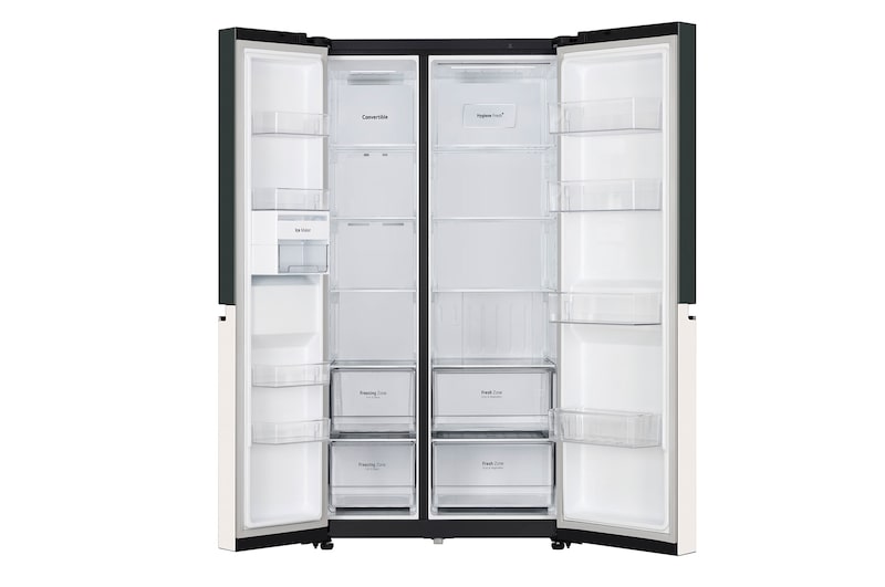 LG 650L Smart Side-by-Side Refrigerator with Wi-Fi Convertible, DoorCooling+, Emerald Tango