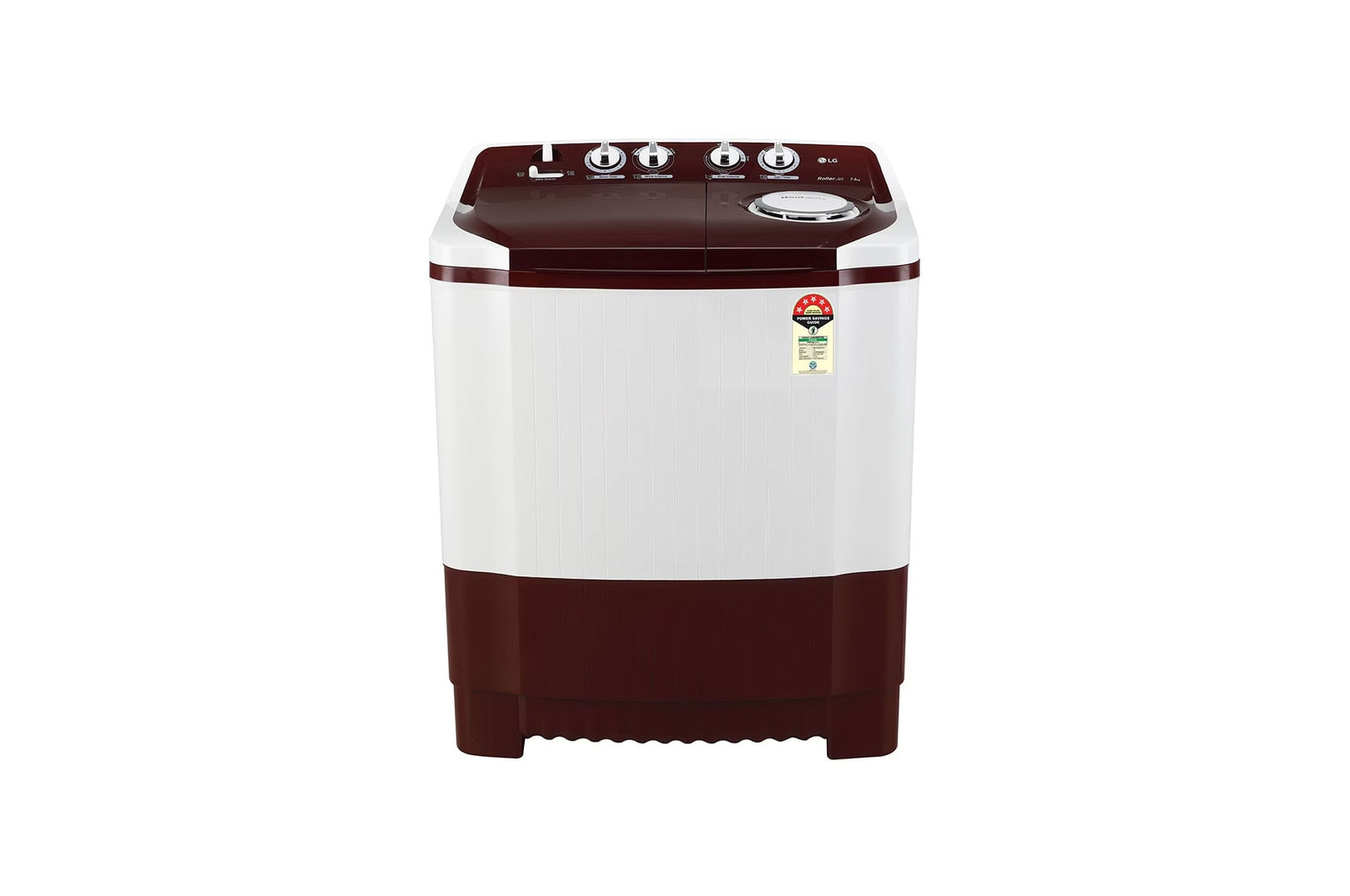 LG 7.5 Kg Semi-Automatic Top Load Washing Machine Roller Jet Pulsator Burgundy