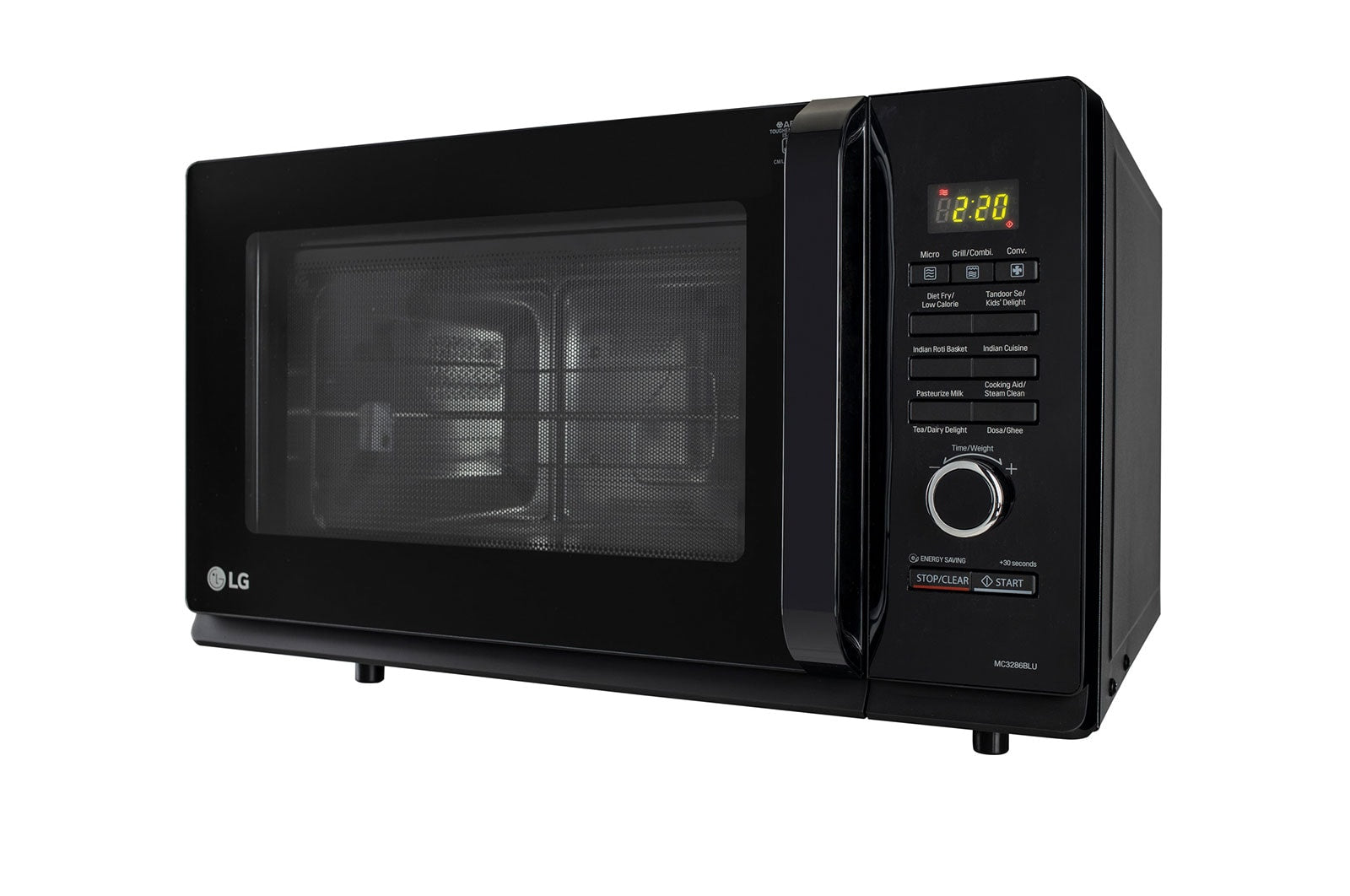 LG 32L Convection Microwave Oven with Diet Fry, Motorised Rotisserie & Steel Cavity