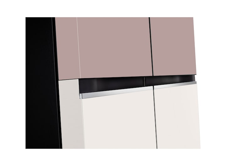 LG 650L Wi-Fi Convertible Side-by-Side Refrigerator, DoorCooling+™, Clay Pink Tango