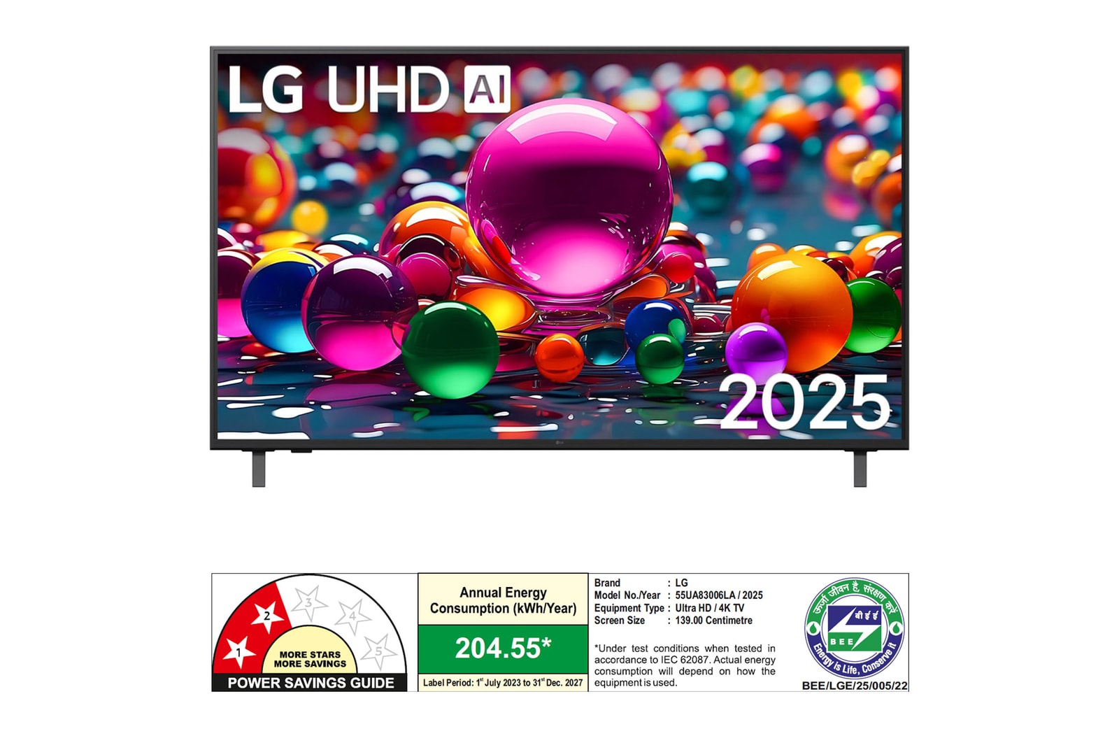 LG 55-inch 4K UHD Smart TV: Alpha 7 AI Processor Gen8, HDR10, Dolby Atmos
