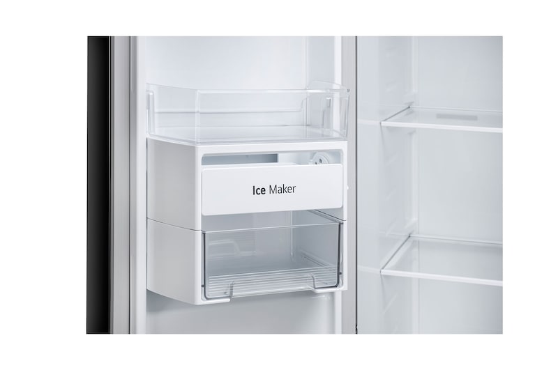 LG 650L Smart Convertible Side-by-Side Refrigerator with Inverter Compressor, Western Black