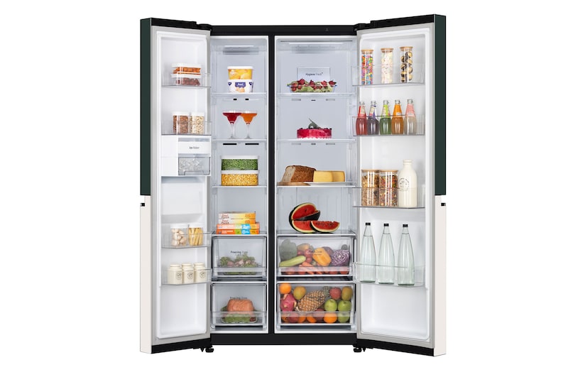 LG 650L Smart Side-by-Side Refrigerator with Wi-Fi Convertible, DoorCooling+, Emerald Tango