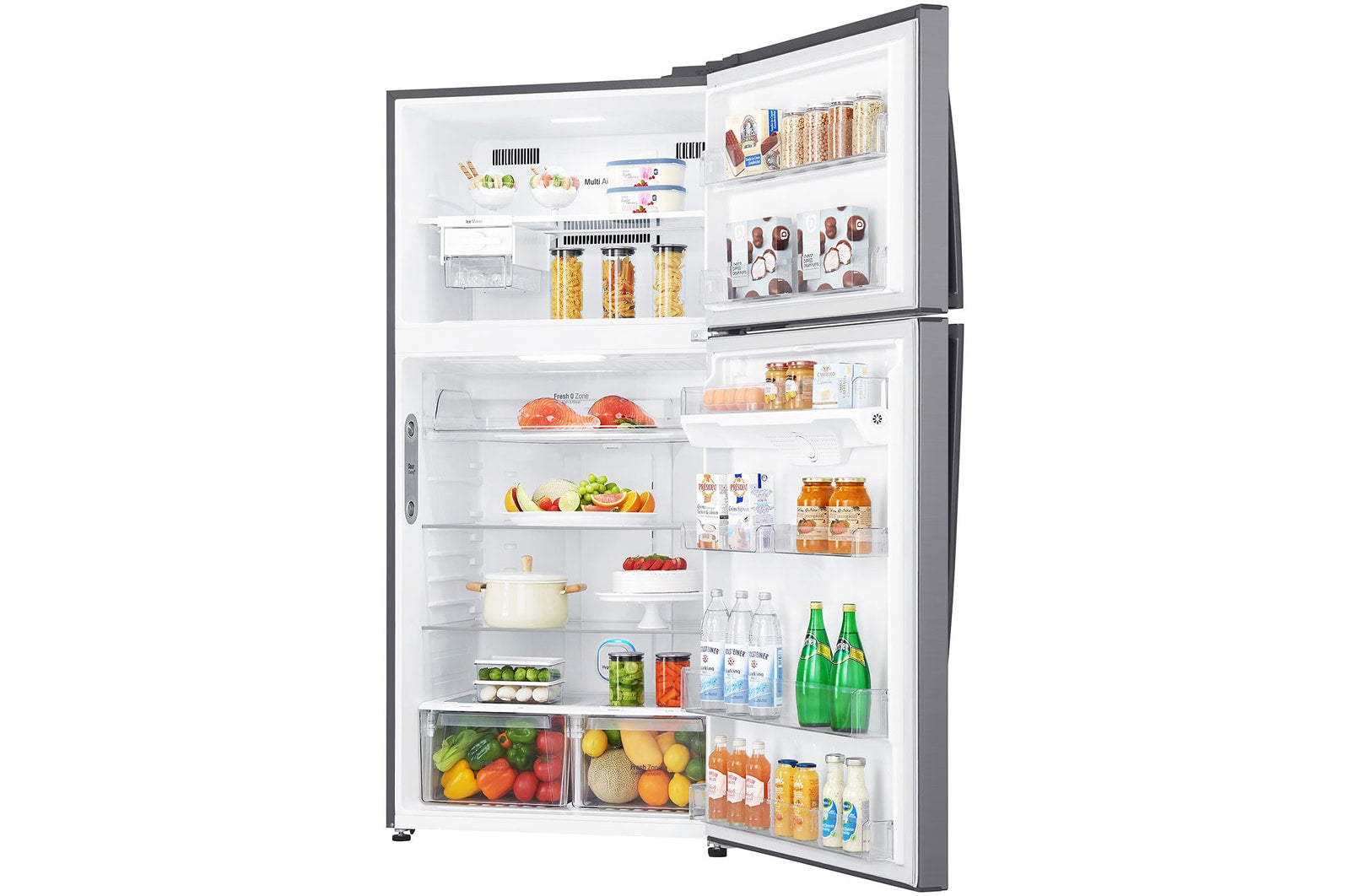 LG 592L Frost-Free Inverter Wi-Fi Double Door Refrigerator - Shiny Steel