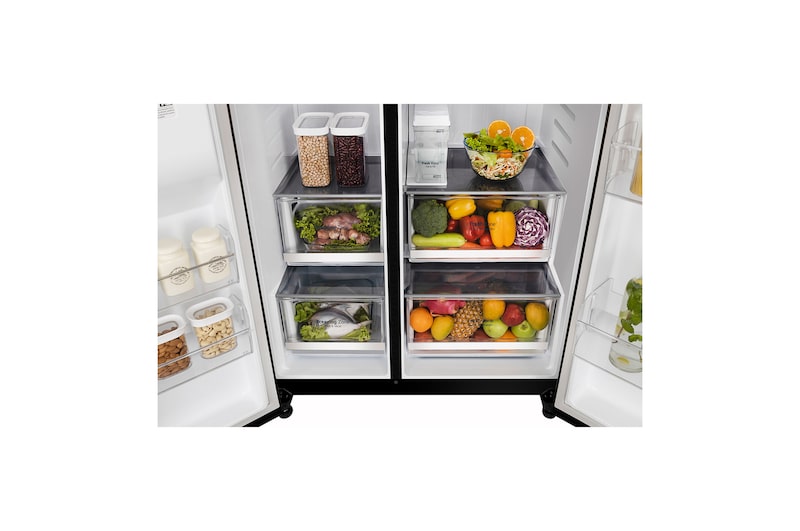 LG 630L Smart Inverter Side-by-Side Refrigerator, Wi-Fi, Ice Dispenser
