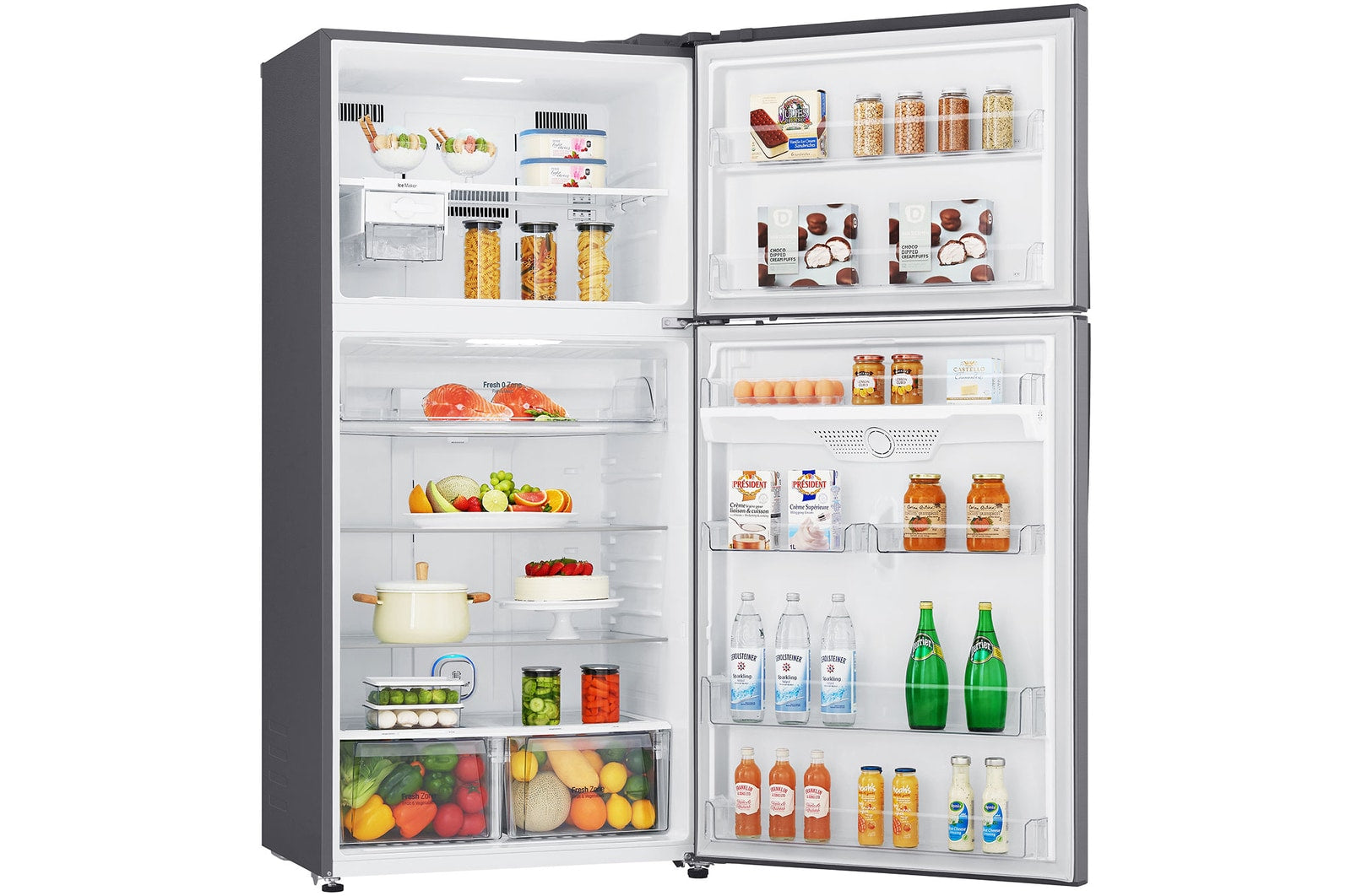 LG 592L Frost-Free Inverter Wi-Fi Double Door Refrigerator - Shiny Steel
