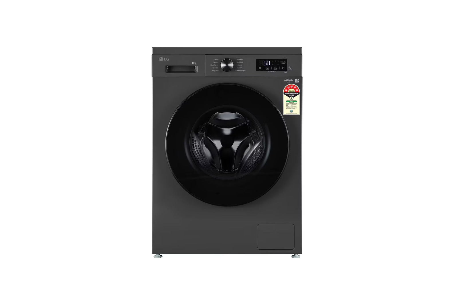 LG 8KG Front Load Washing Machine with Inverter Direct Drive, Steam & AI DD