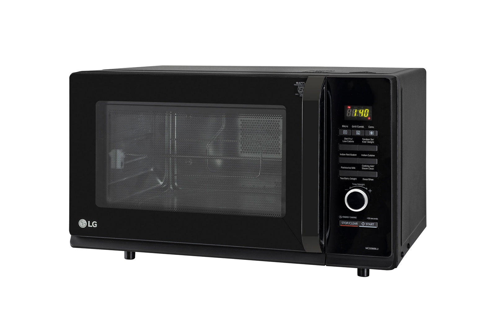 LG 32L Convection Microwave Oven with Diet Fry, Motorised Rotisserie & Steel Cavity
