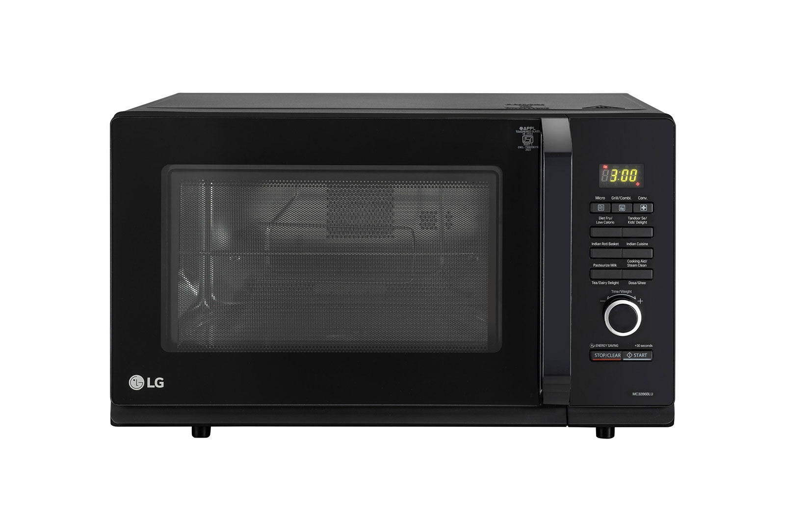 LG 32L Convection Microwave Oven with Diet Fry, Motorised Rotisserie & Steel Cavity