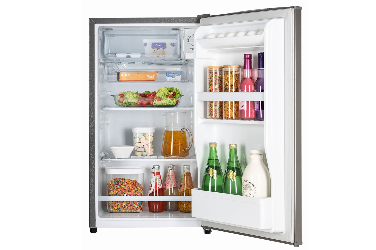 LG 90 Litre Single-Door Mini Refrigerator: Dazzle Steel Finish, 1 Star Rating