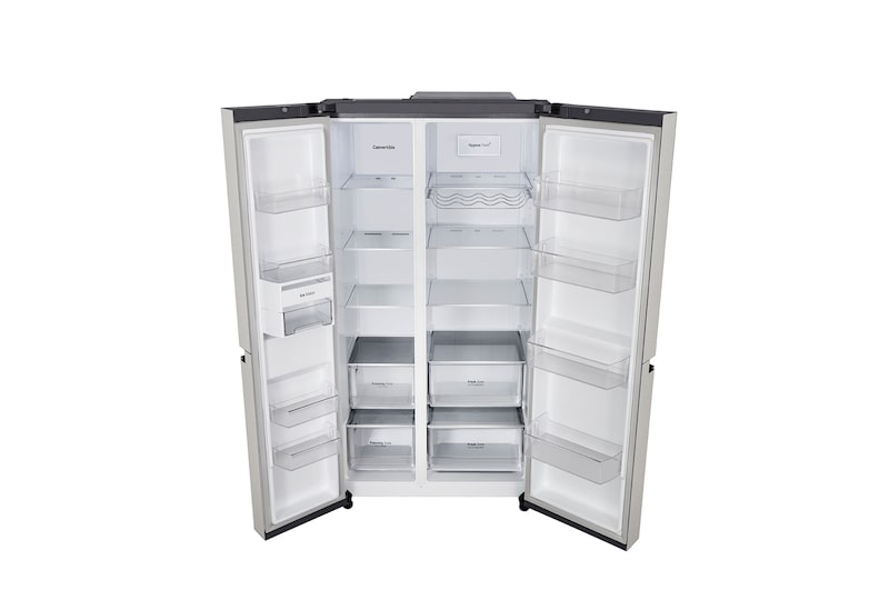 LG 650L Smart Inverter Side-by-Side Refrigerator: Wi-Fi, DoorCooling+, Urban Steel Finish