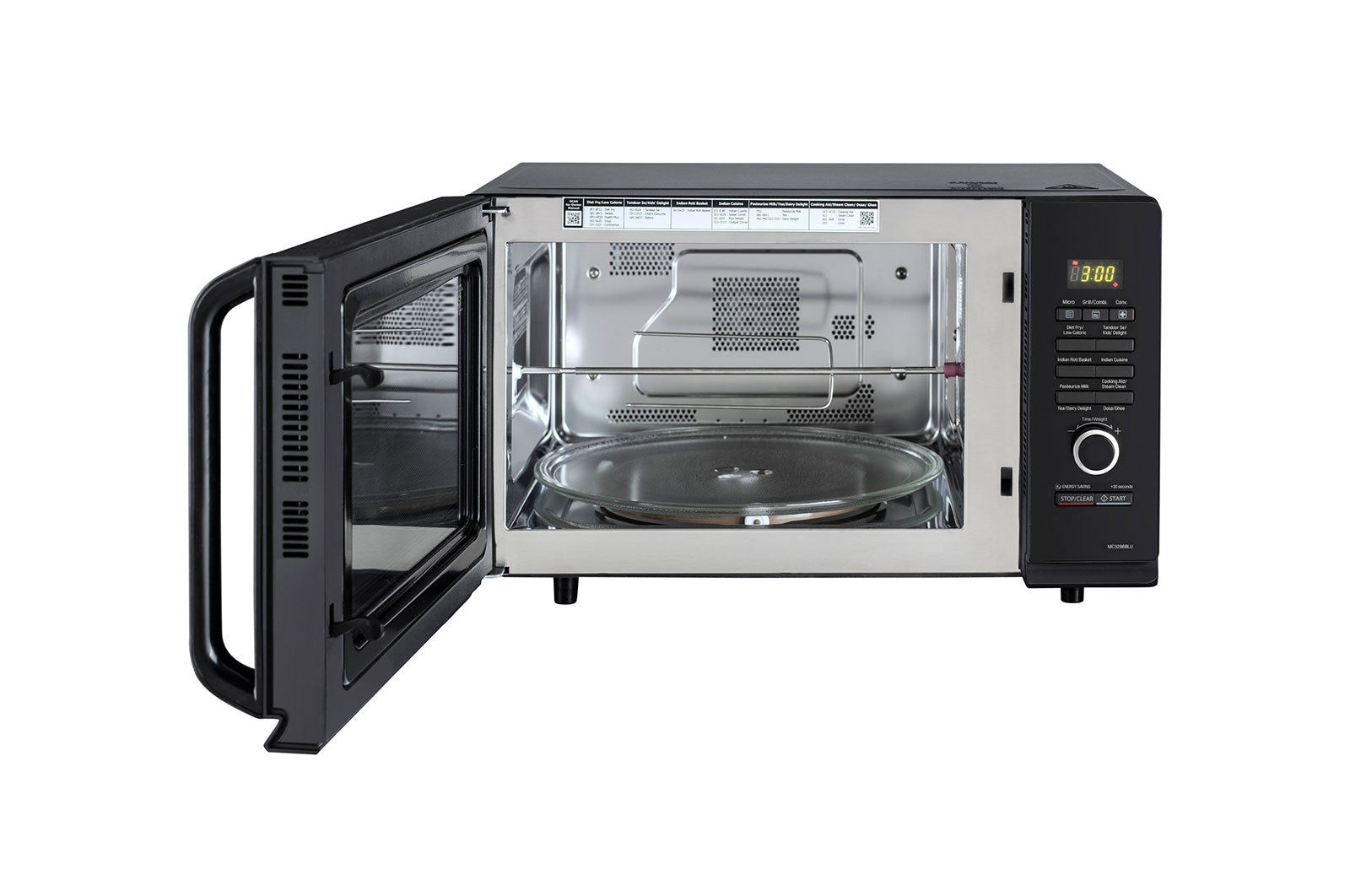LG 32L Convection Microwave Oven with Diet Fry, Motorised Rotisserie & Steel Cavity