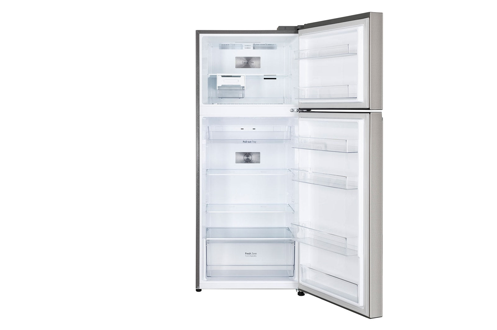 LG 322L Smart Inverter Double Door Refrigerator, Convertible, Urban Steel