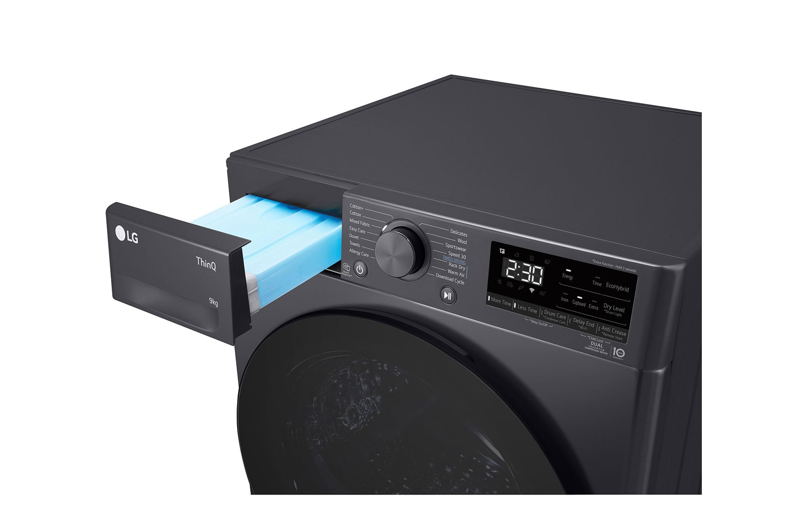 LG 9kg Dual Inverter Heat Pump Dryer EcoHybrid Allergy Care ThinQ