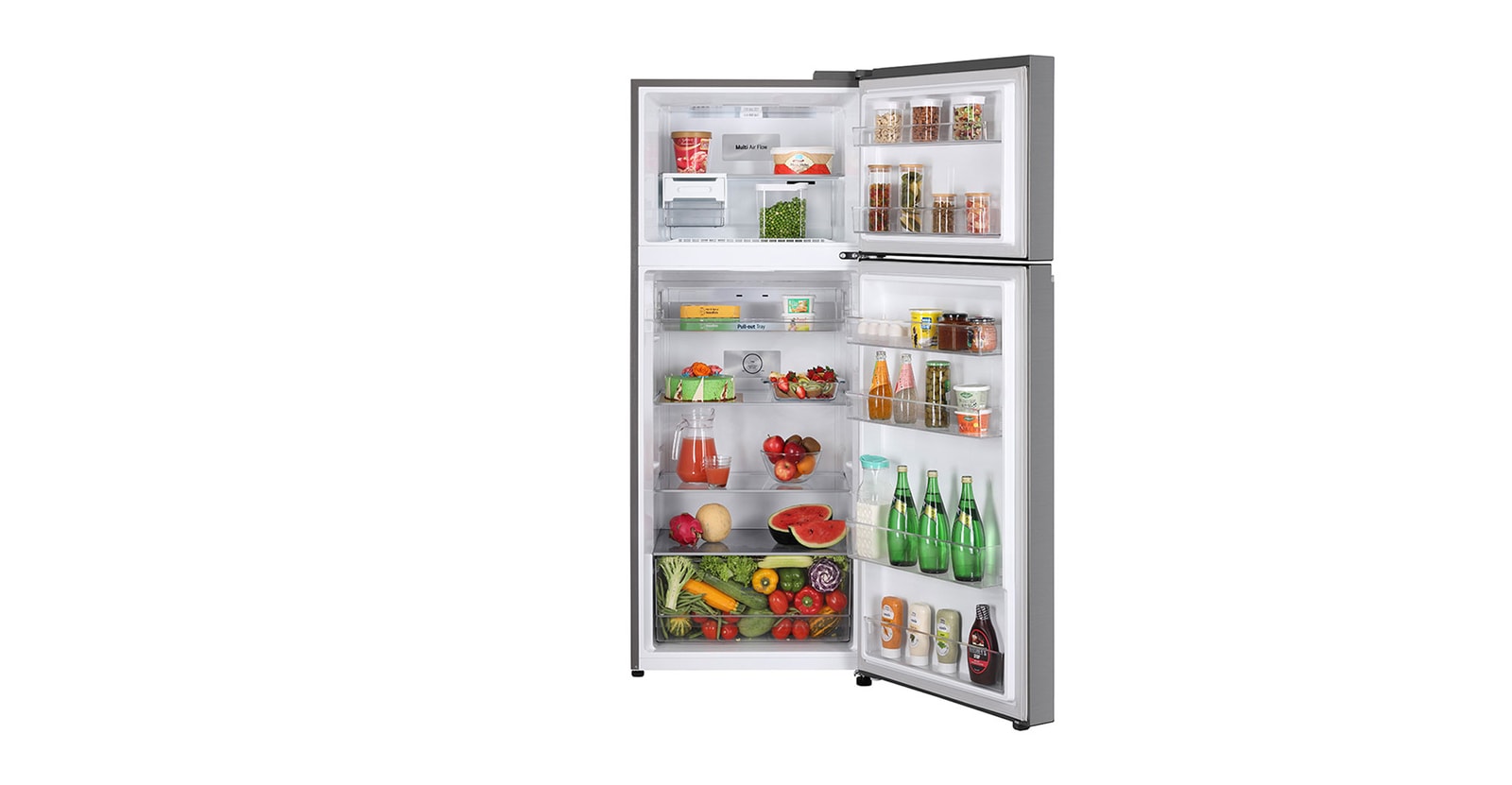 LG 380L Smart Inverter Double Door Refrigerator, Multi Air Flow, Dazzle Steel