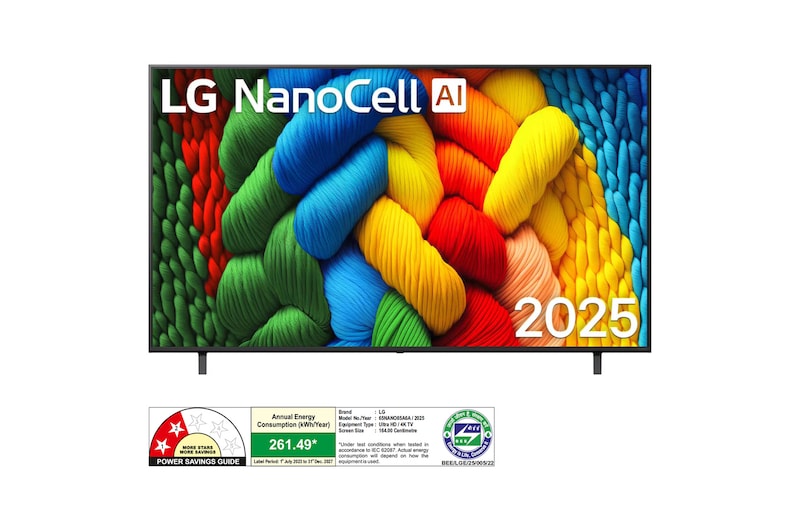 LG 65-inch NanoCell AI 4K Smart TV with Alpha 7 Gen8 Processor, Dolby Atmos