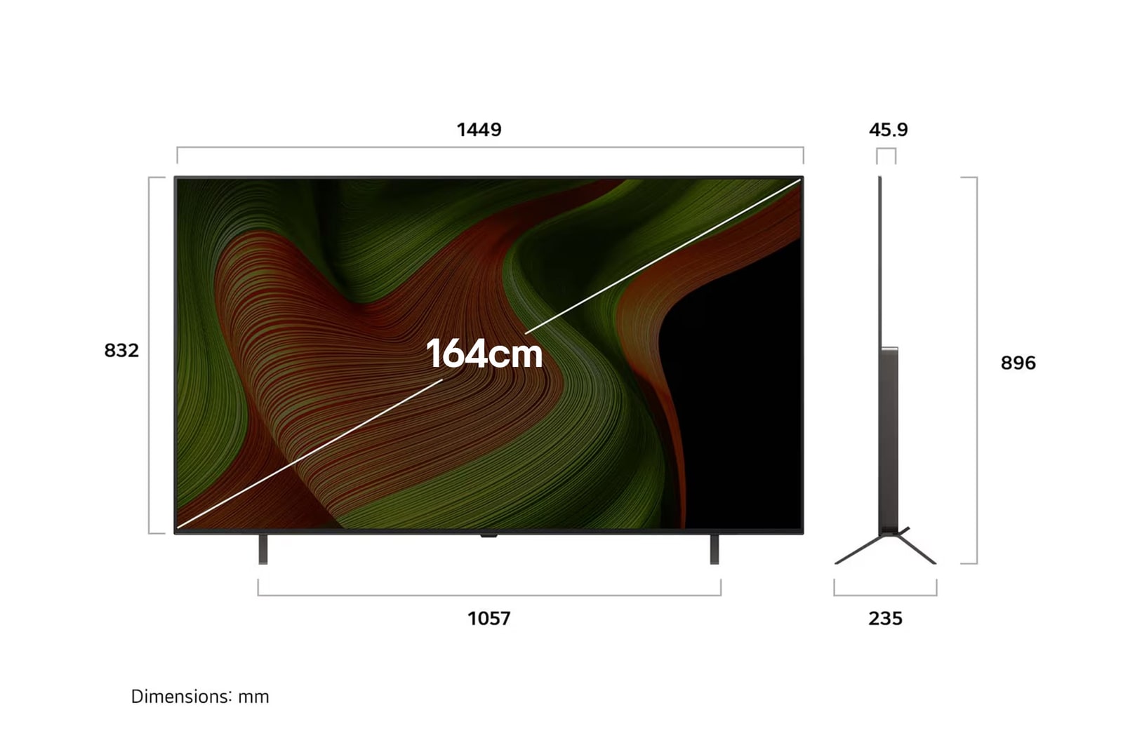 LG 164 cm (65-inch) OLED AI B5 4K Smart TV, α8 Gen2 Processor