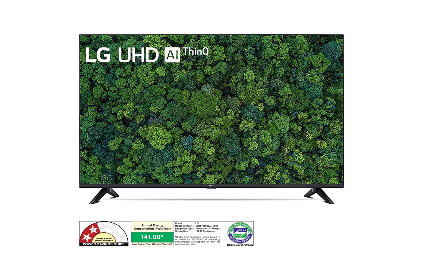 LG 43-inch 4K UHD Smart TV with α5 AI Processor