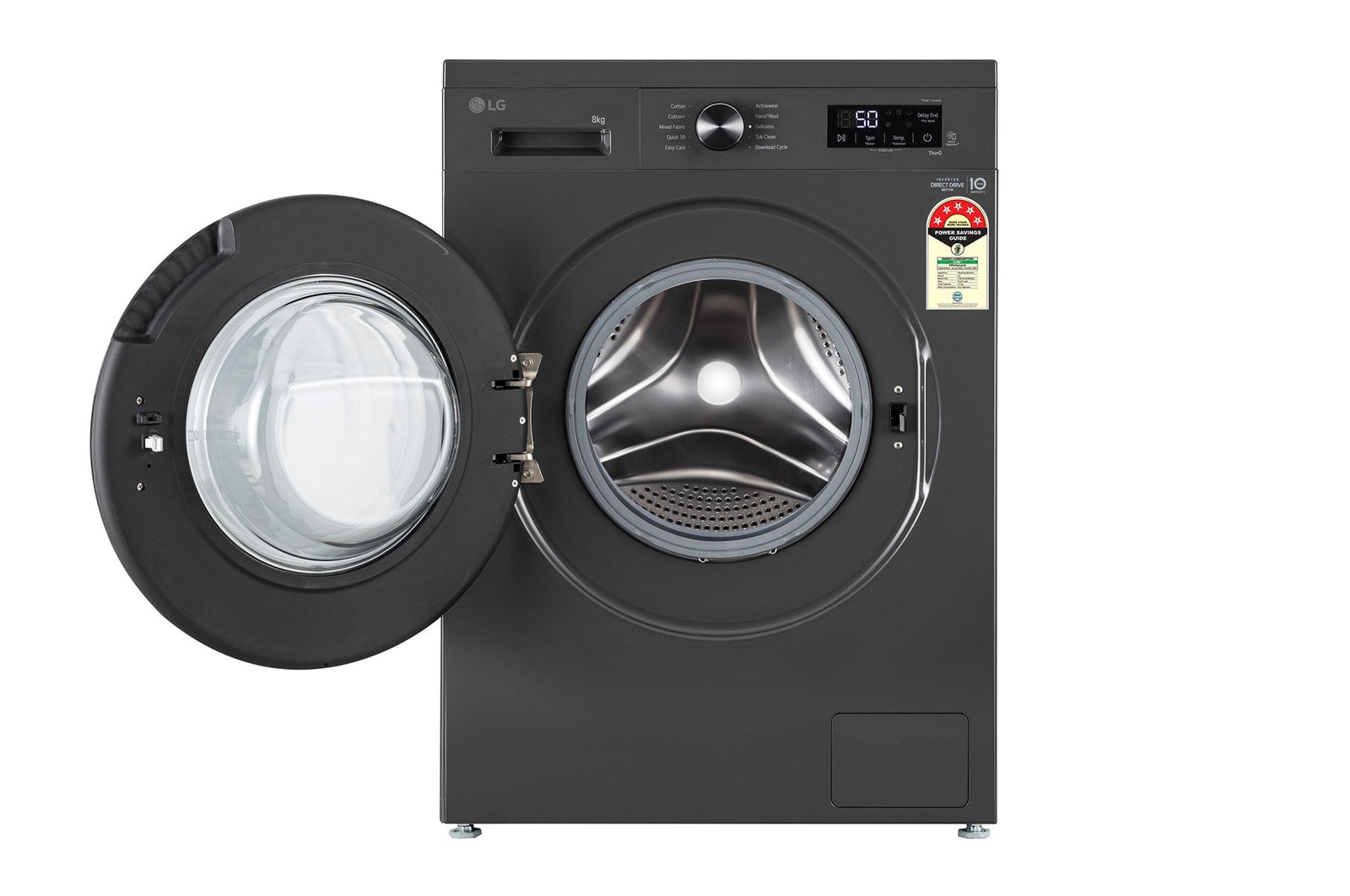 LG 8KG Front Load Washing Machine with Inverter Direct Drive, Steam & AI DD
