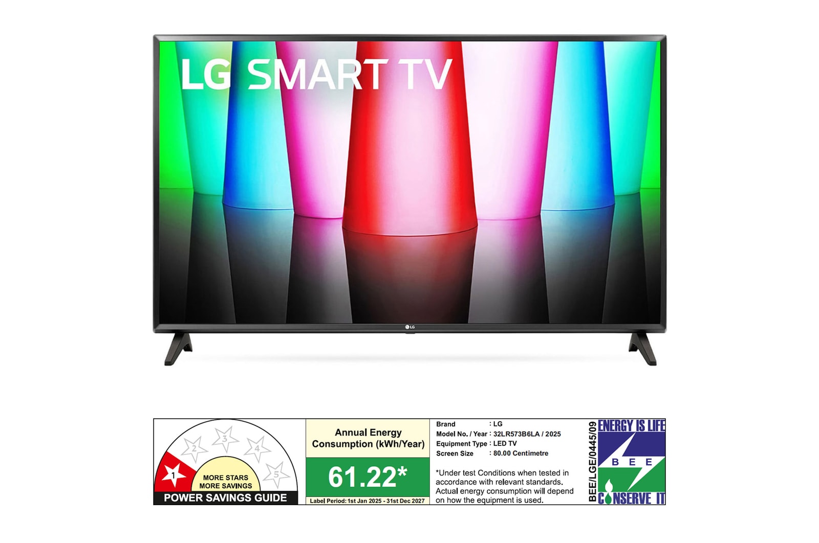 LG 80cm (32-inch) HD Smart LED TV, α5 Gen6 AI Processor, Active HDR