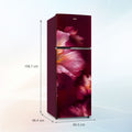 Whirlpool 235L 2 Star Frost Free Double Door Refrigerator with 6th Sense DeepFresh Technology Microblock Active Deo Wine Velvet (22318)