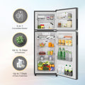 Whirlpool 235L 2 Star Frost Free Double Door Refrigerator with 6th Sense DeepFresh Technology Microblock Active Deo Imperial Steel (22317)
