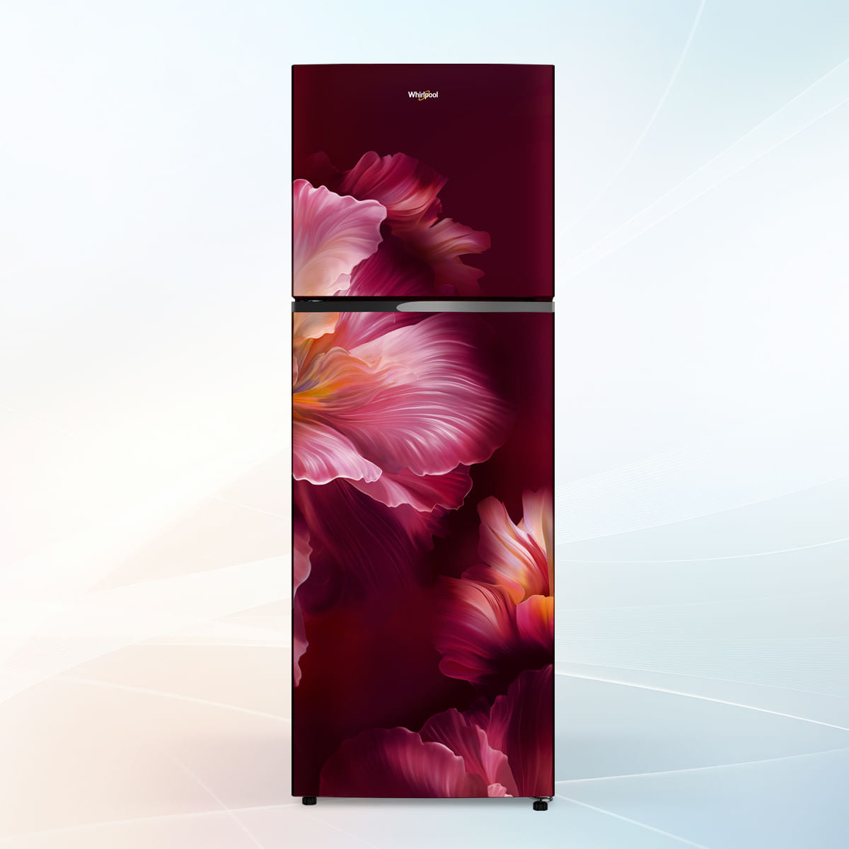 Whirlpool 235L 2 Star Frost Free Double Door Refrigerator with 6th Sense DeepFresh Technology Microblock Active Deo Wine Velvet (22318)
