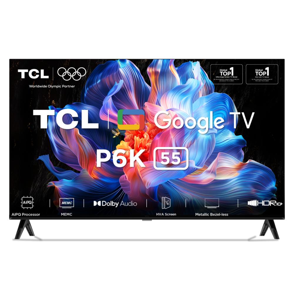 TCL 55-inch 4K UHD Google Smart LED TV P6K Series: Ultimate Black Display
